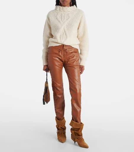 Isabel Marant Cyerra leather slim pants 2