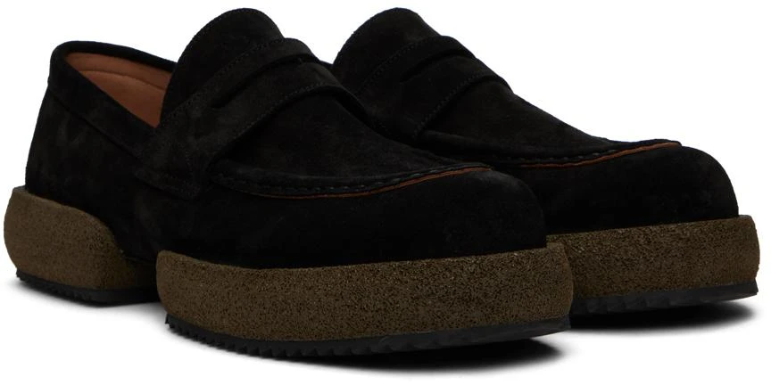 Dries Van Noten Black Platform Loafers 4