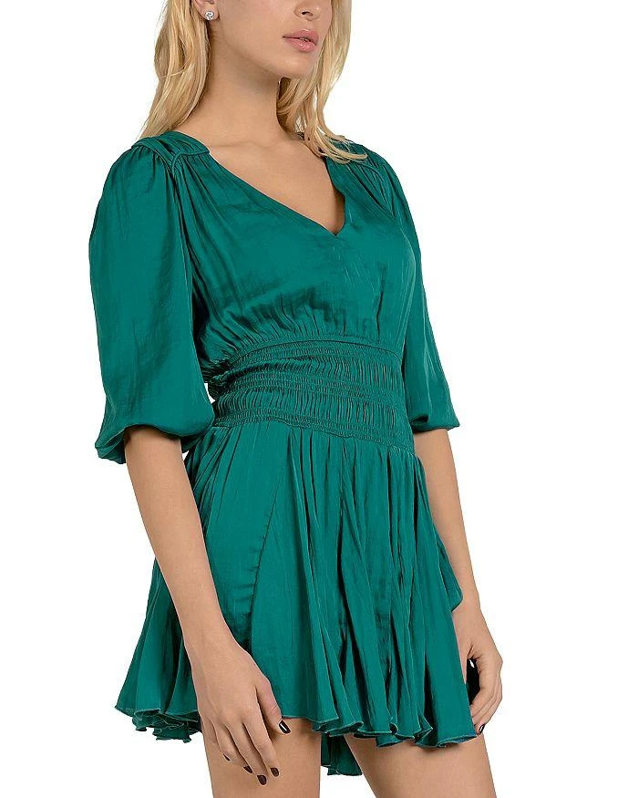 Elan Elbow Sleeve Smocked Mini Dress 4