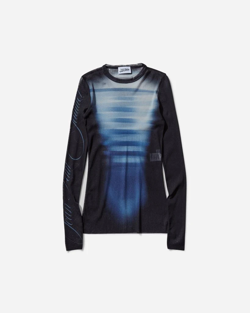 Jean Paul Gaultier Women's “Le Mâle” Longsleeve Top Navy / Blue / White new arrivals