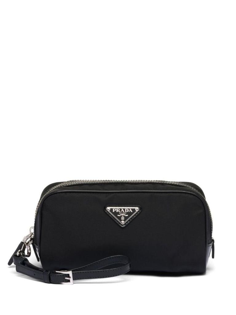 Prada Prada Logo-Plaque Zipped Wash Bag