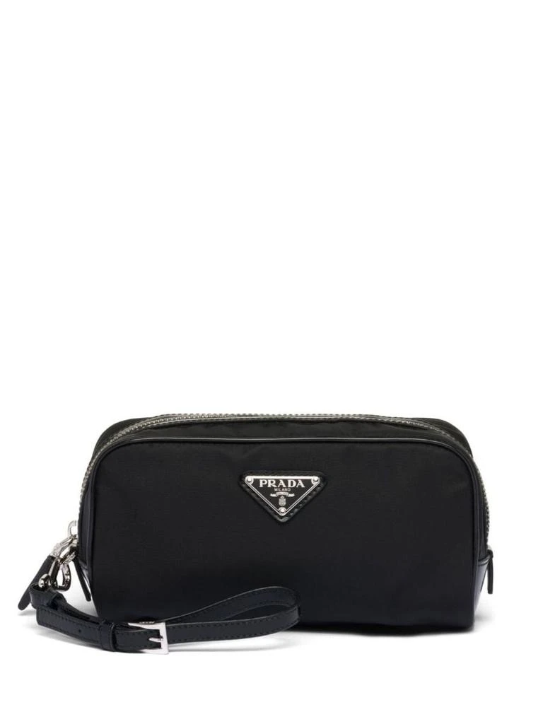 Prada Prada Logo-Plaque Zipped Wash Bag 1