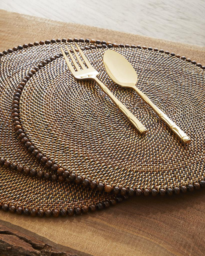 Wallace Silversmiths Gold Bamboo Meat Fork