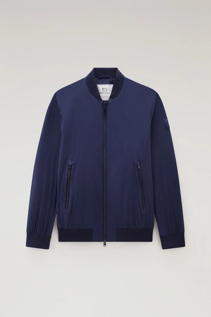 Woolrich Stretch Matt Finish Nylon Bomber Jacket - Men - Blue 1