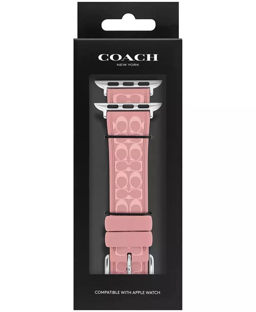 Coach Women
s True Pink Silicone Apple Watch Strap 38mm, 40mm, 41mm 5
