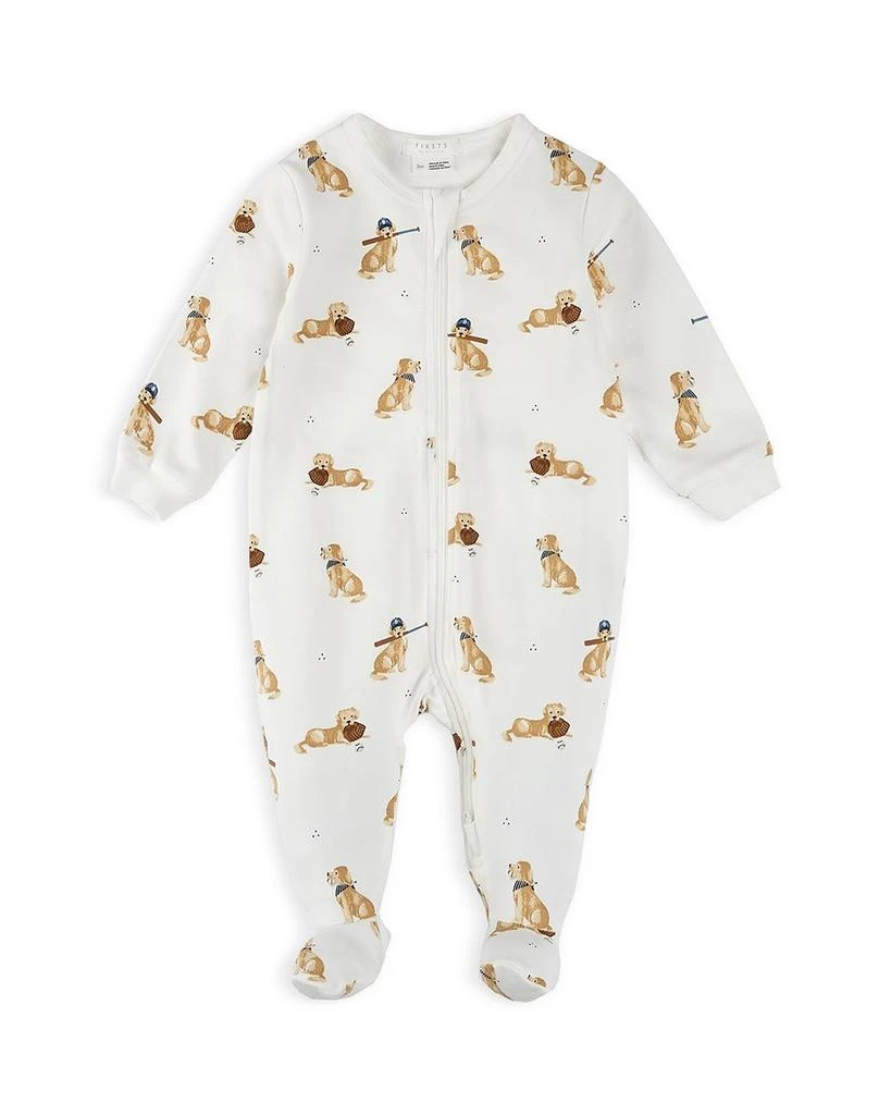 Petit Lem Unisex Golden Retriever Print Sleeper Footie - Baby 1