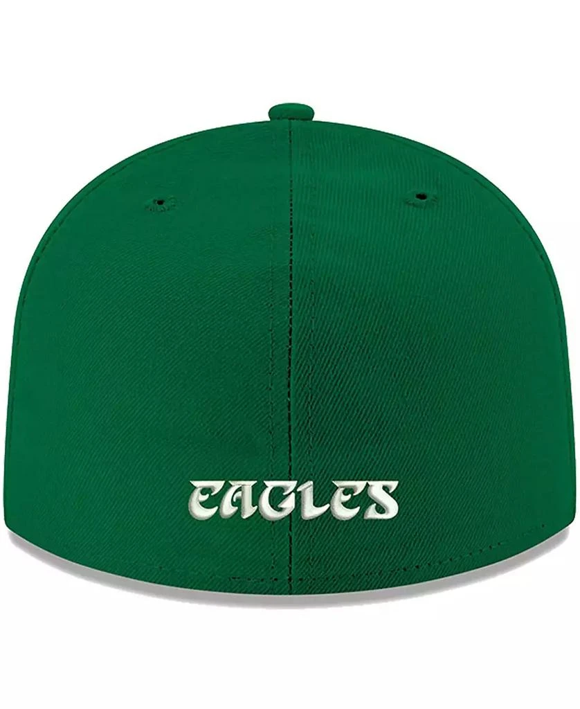 New Era Men's Kelly Green Philadelphia Eagles Omaha Throwback 59FIFTY Fitted Hat 4
