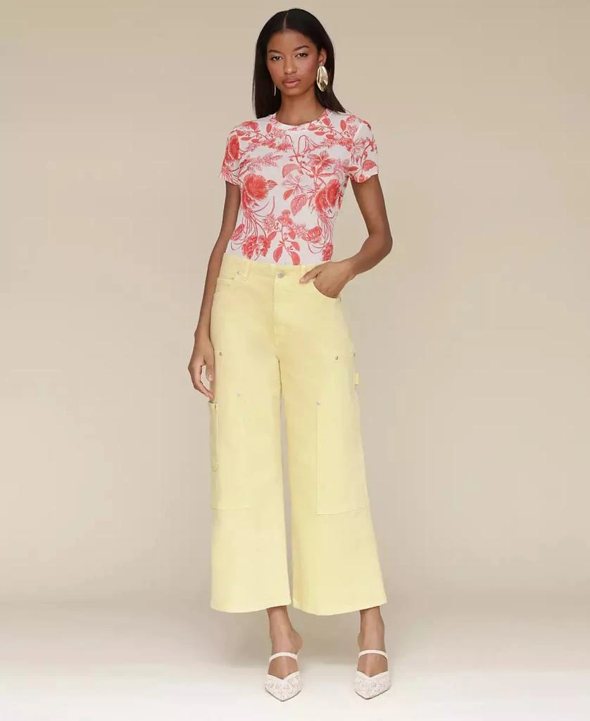 Avec Les Filles Women's High-Waist Cropped Carpenter Jeans 4