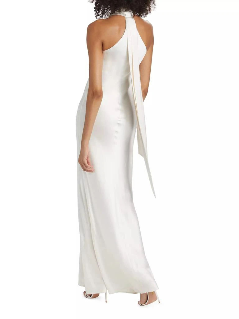 Galvan Pandora Satin Halterneck Gown 5