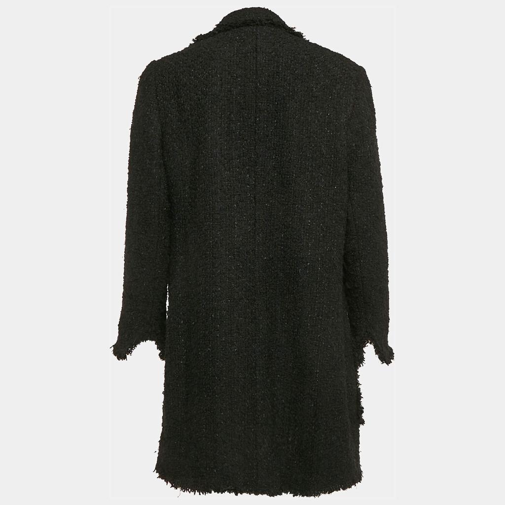 Edward Achour Paris Edward Achour Paris Tweed Applique Detail Open Front Coat M