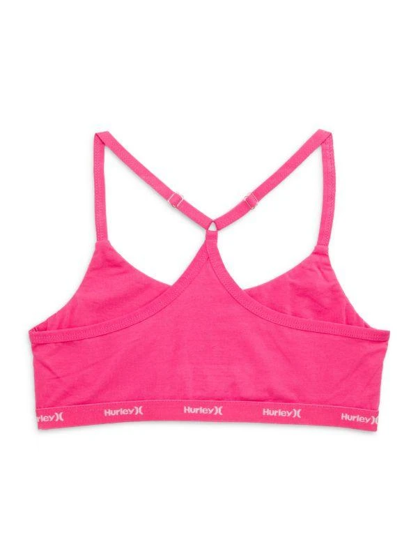 Hurley Little Girl's 2-Pack Logo Band Sports Bra 2