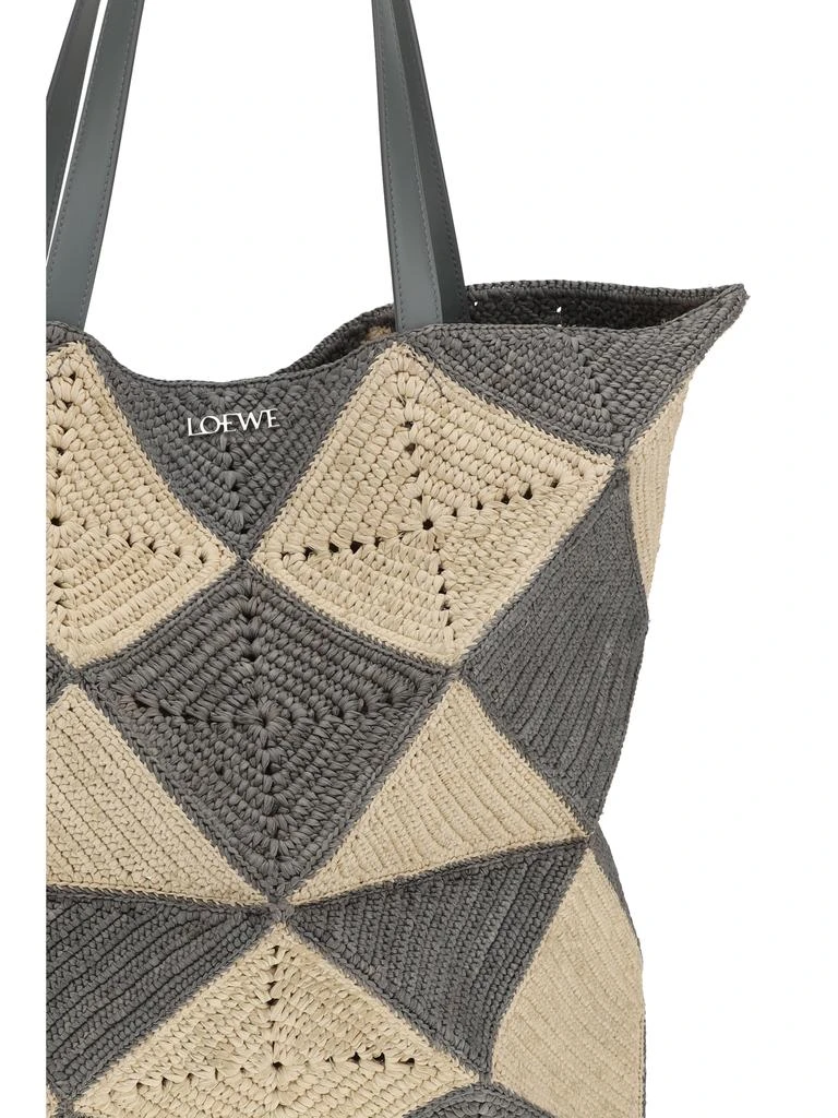 Loewe Puzzle XL raffia Tote Bag 4