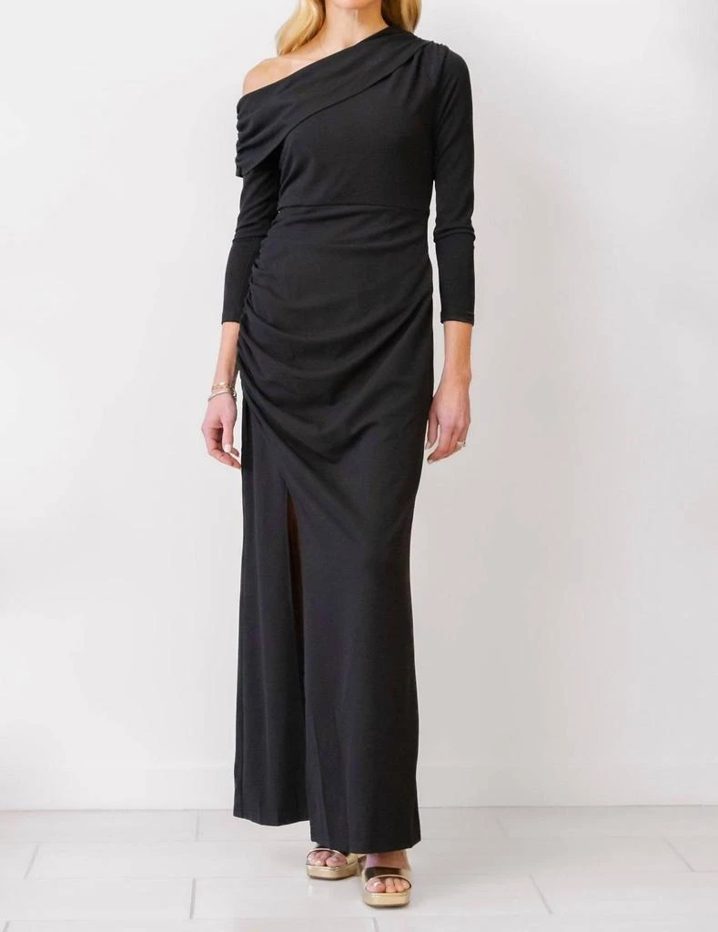 Elliatt Jamie One Shoulder Gown In Black