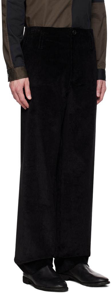 3MAN Black Four-Pocket Trousers