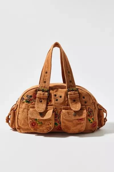 BDG BDG Embroidered Denim Duffle Shoulder Bag 2