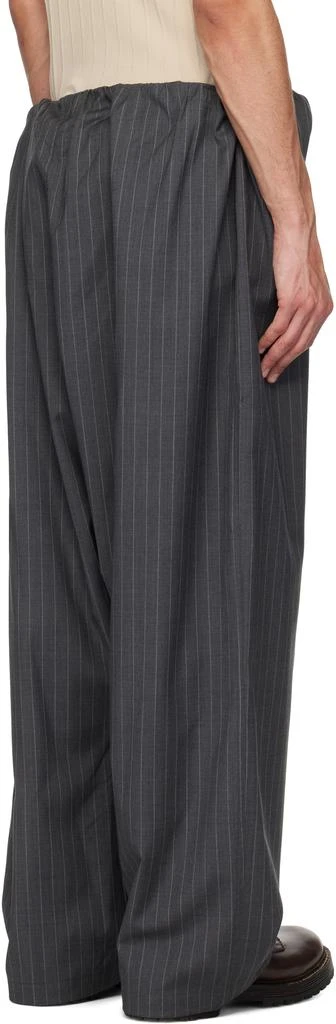 Hed Mayner Gray Cashmere Pinstripe Trousers 3