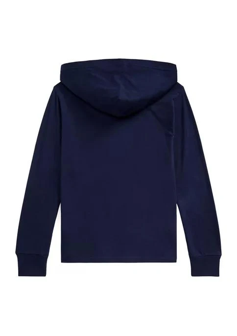 Ralph Lauren Lauren Childrenswear Boys 8 20 Polo Bear Jersey Hooded T Shirt 2
