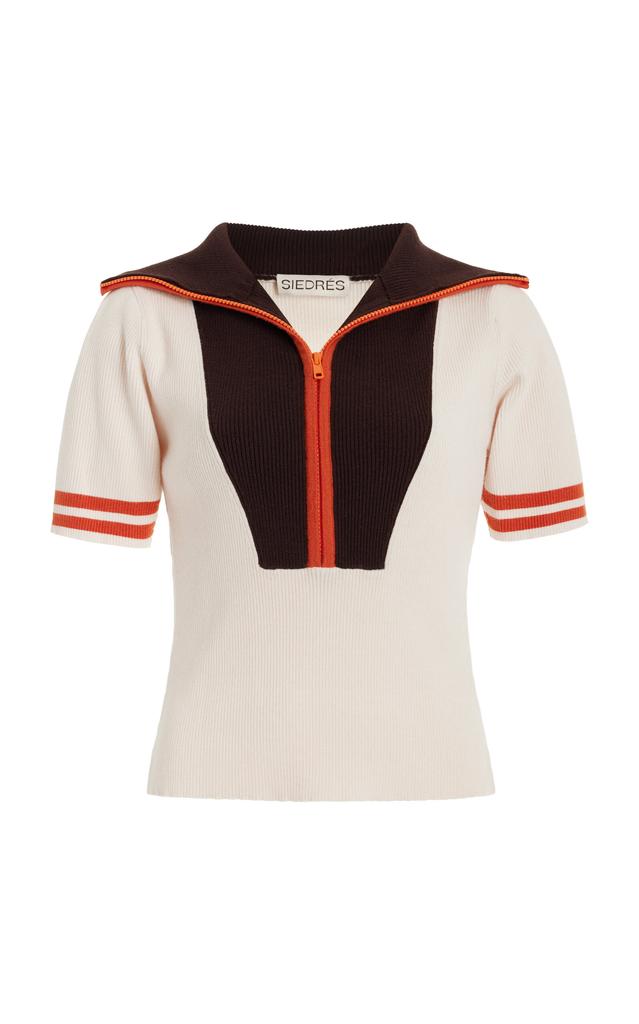 SIEDRÉS SIEDRÉS - Exclusive Jasmy Ribbed-Knit Top - Multi - XS - Moda Operandi