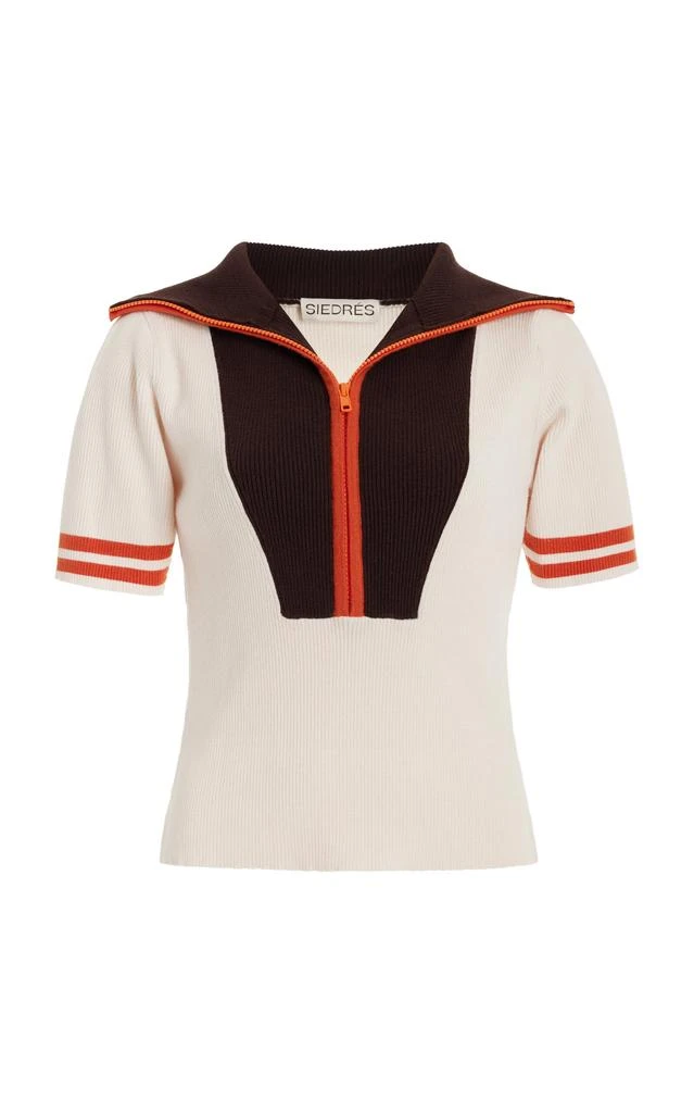 SIEDRÉS SIEDRÉS - Exclusive Jasmy Ribbed-Knit Top - Multi - M - Moda Operandi 1