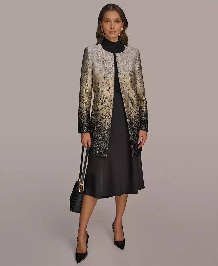 Donna Karan Metallic Ombre Open-Front Topper Jacket 4