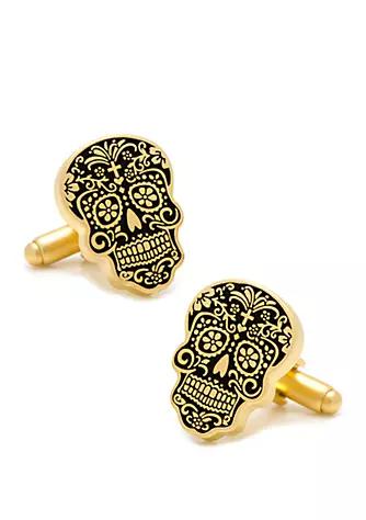 Cufflinks Inc. Gold Tone Day of the Dead Cufflinks