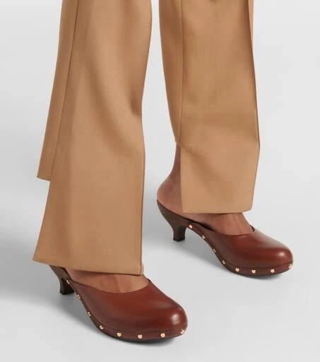 Chloé Judith studded leather clogs 4