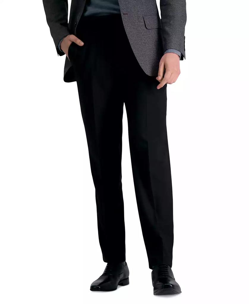Haggar Men’s Premium Comfort Straight-Fit 4-Way Stretch Wrinkle-Free Flat-Front Dress Pants