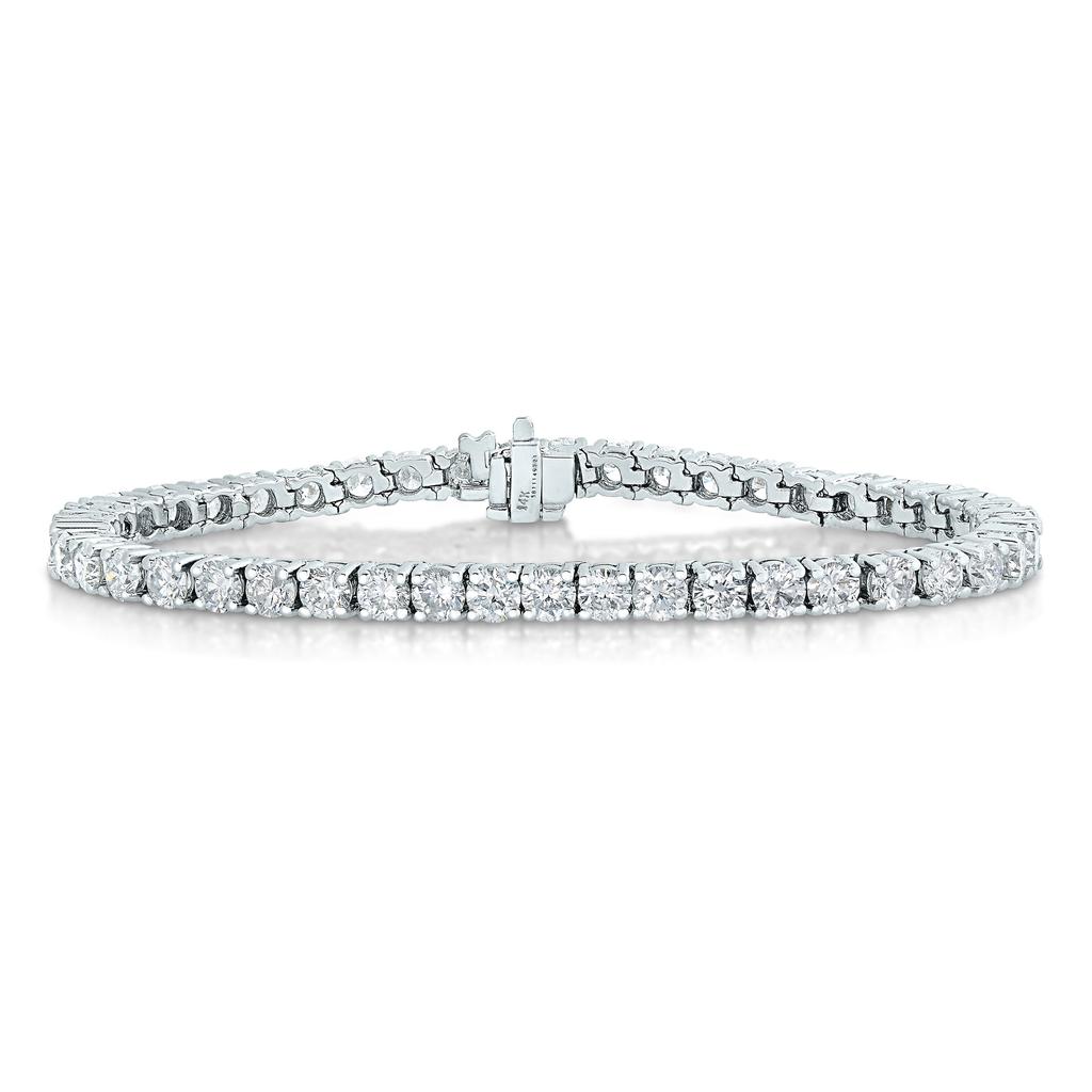 Vir Jewels 5 cttw Diamond Bracelet 14K White Gold Classic Tennis Round Prong Set 7 Inch