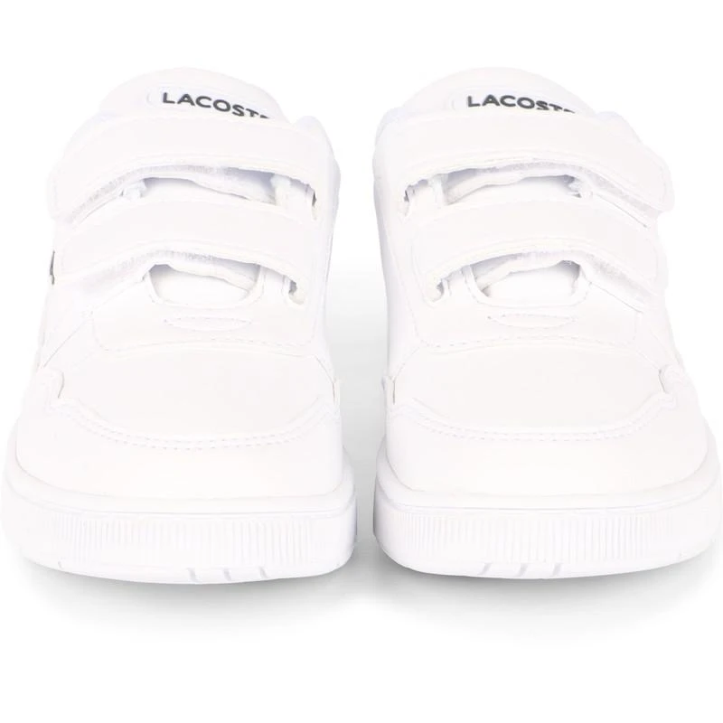Lacoste Crocodile logo on the side white velcro sneakers 2