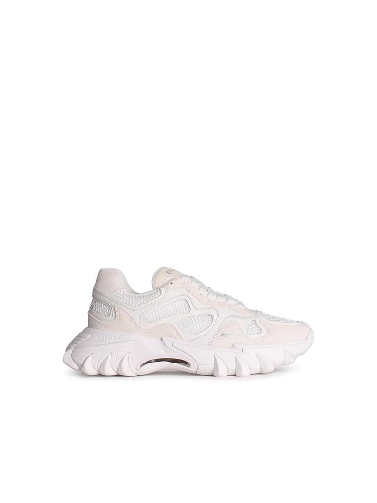 Balmain Balmain 'B-East' White Leather Blend Sneakers