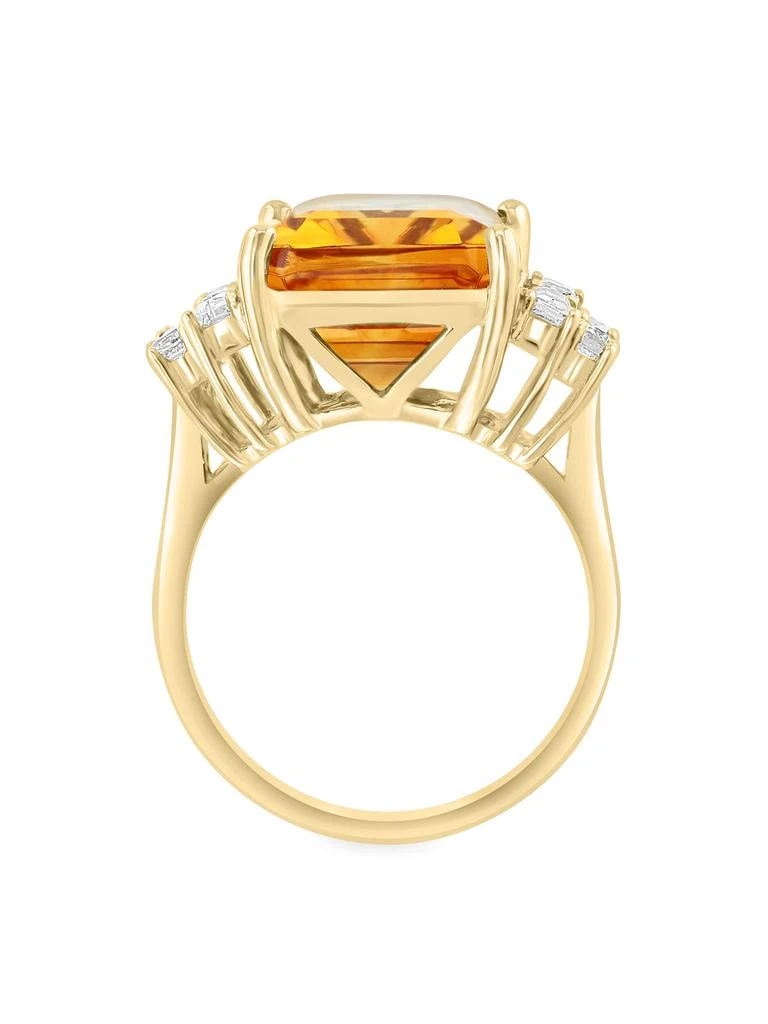 Effy 14K Yellow Gold, Citrine 
White Sapphire Ring 2