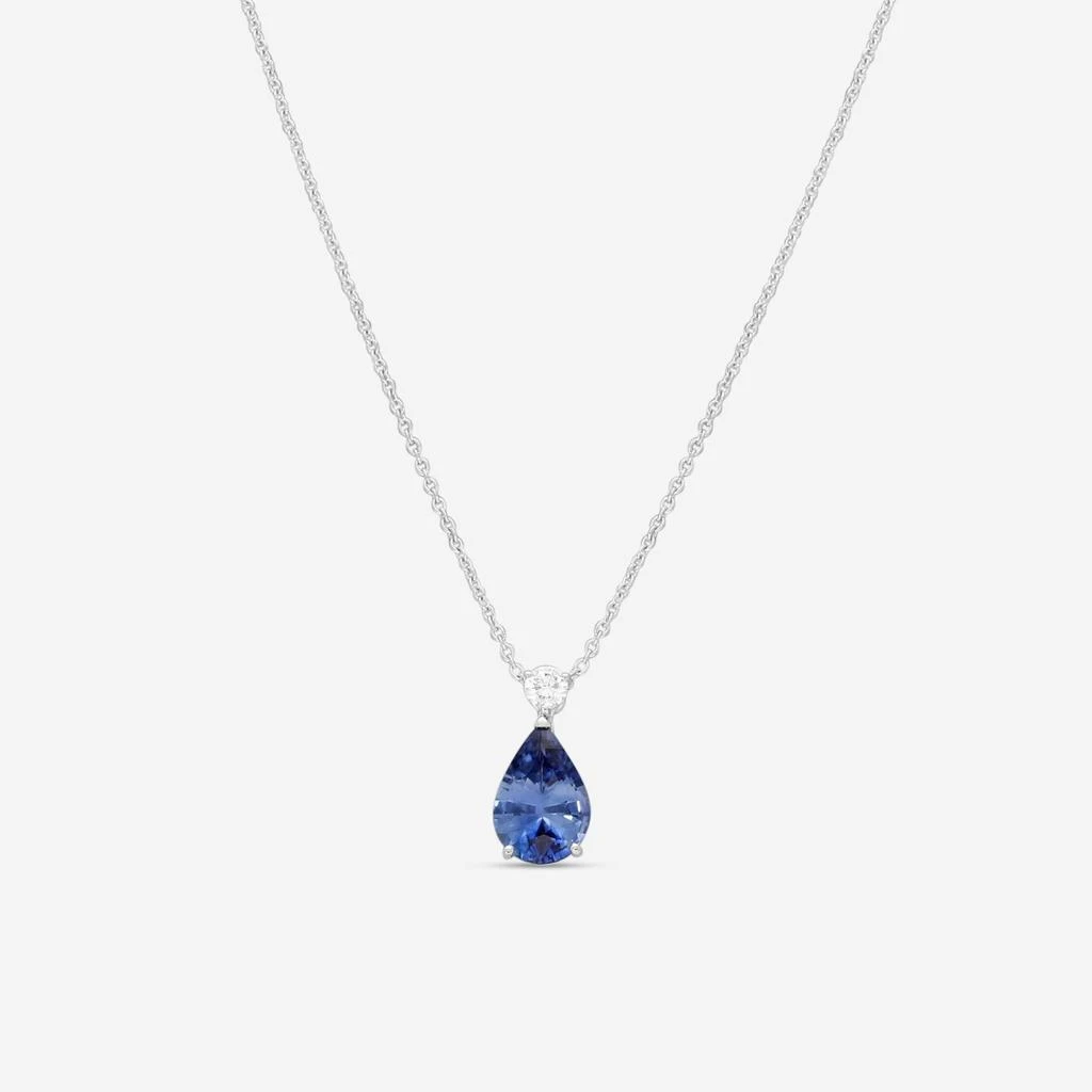 Roberto Coin Roberto Coin 18K White Gold Diamond 
Blue Sapphire Pendant Necklace 6520084AW18S2