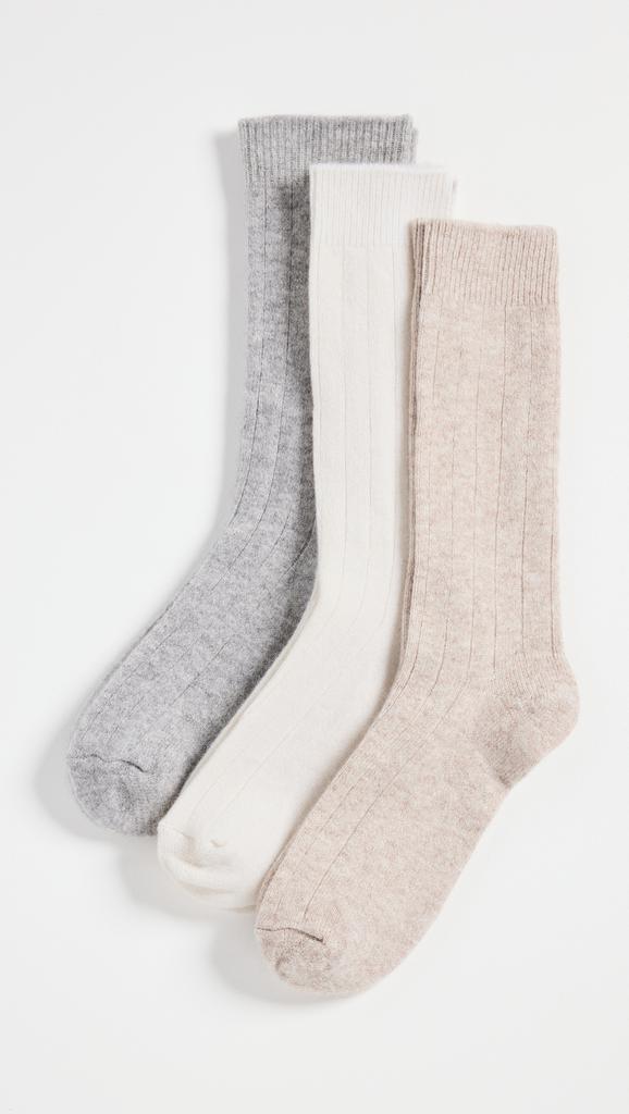White + Warren 3 Piece Sock Set