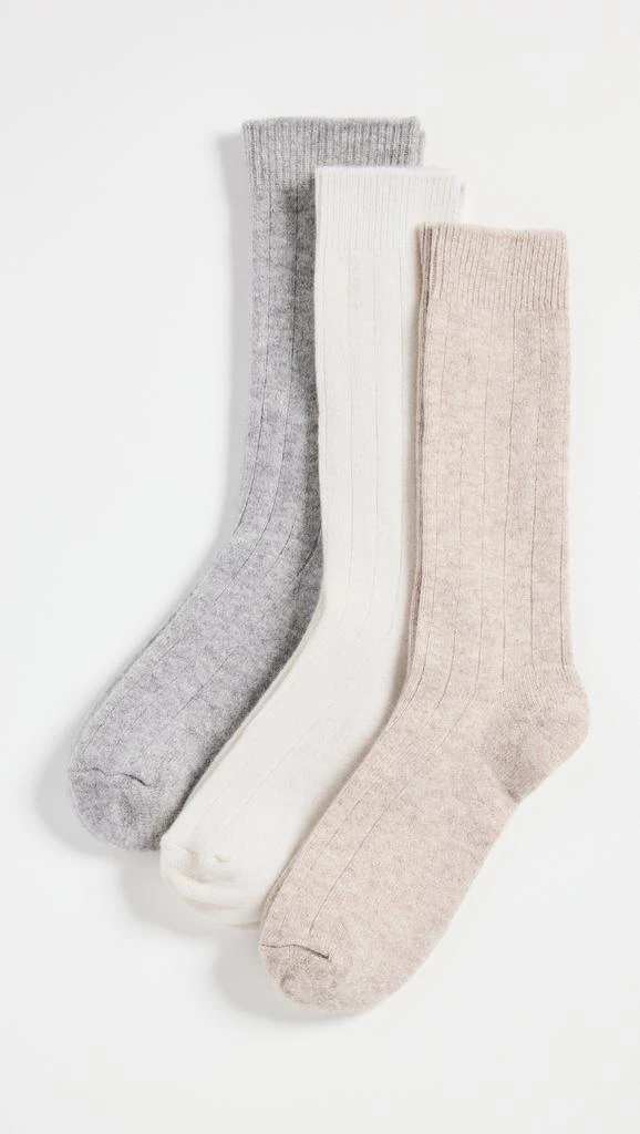 White + Warren 3 Piece Sock Set 1