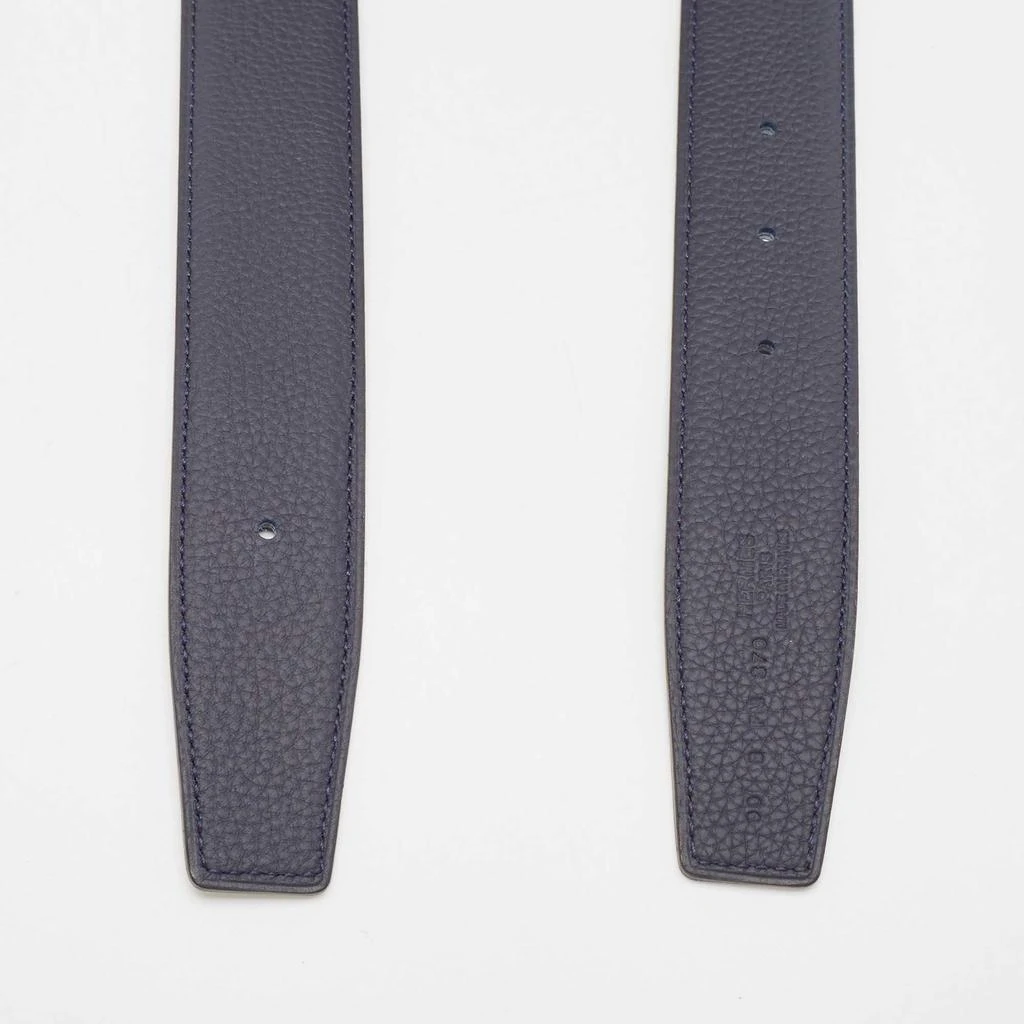 Hermes Hermes Bleu Nuit/Noir Togo and Box Leather Reversible Belt Strap 90 CM 3