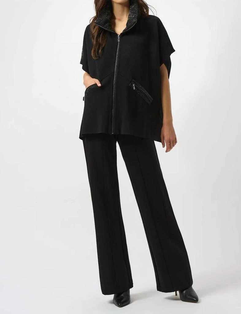 JOSEPH RIBKOFF Joseph Ribkoff - Faux Leather Poncho