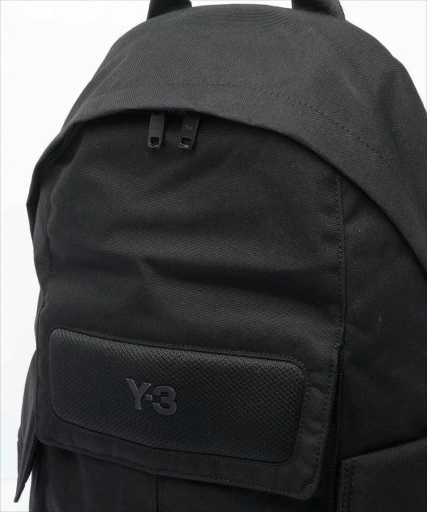 Y-3 Black Nylon Backpack with Textured Flap 4