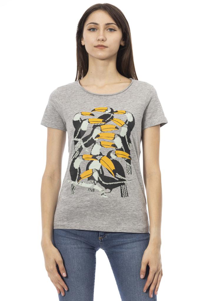 Trussardi Action Trussardi Action Gray Cotton Tops & T-Shirt