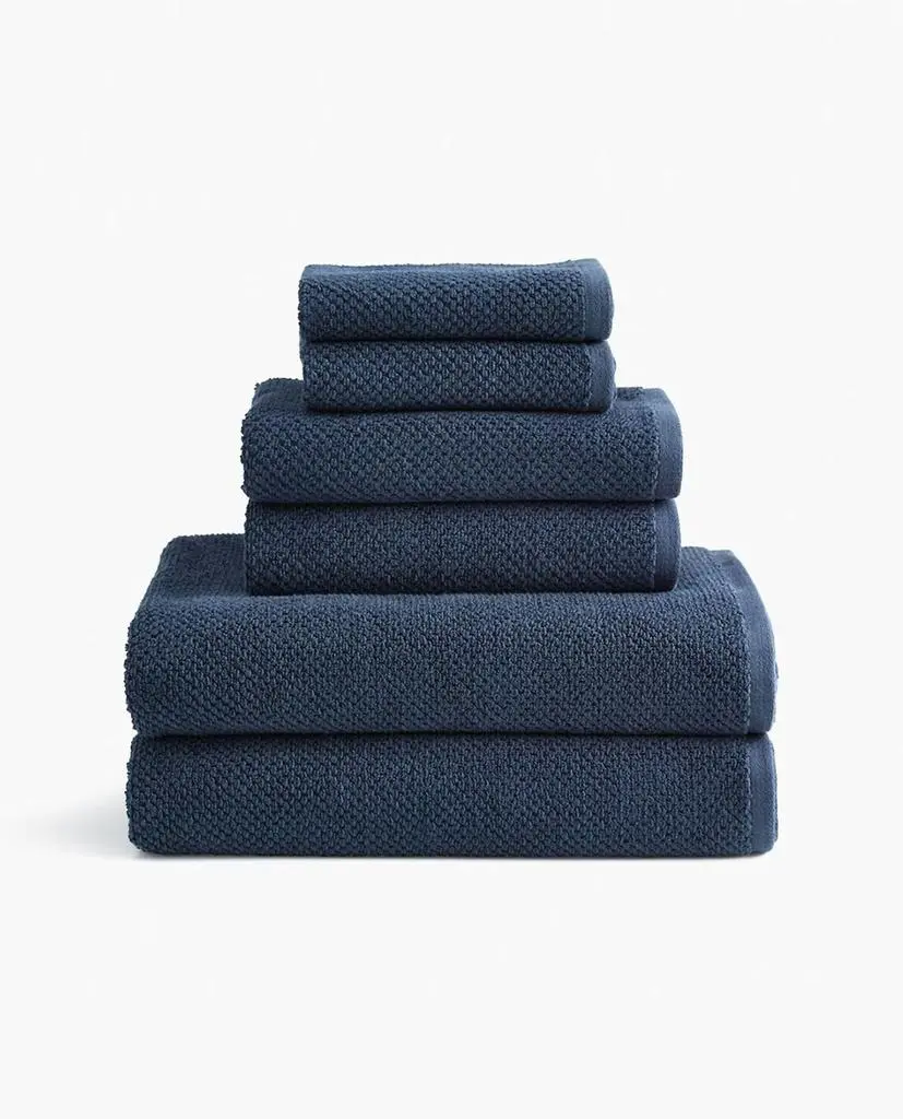 Under the Canopy Under The Canopy - Textured Organic Cotton 6-piece Bath Sheet Set