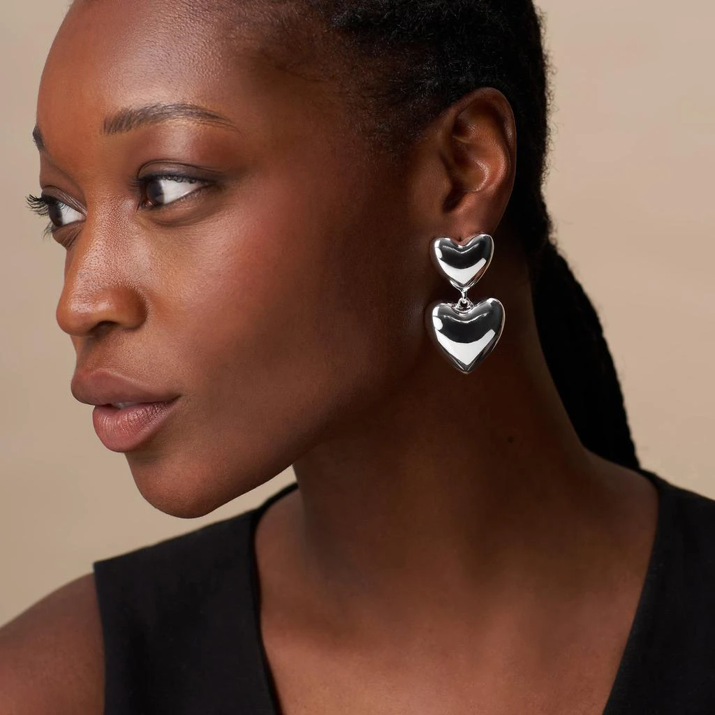 Orelia London Statement Voluminous Heart Drop Earrings 2