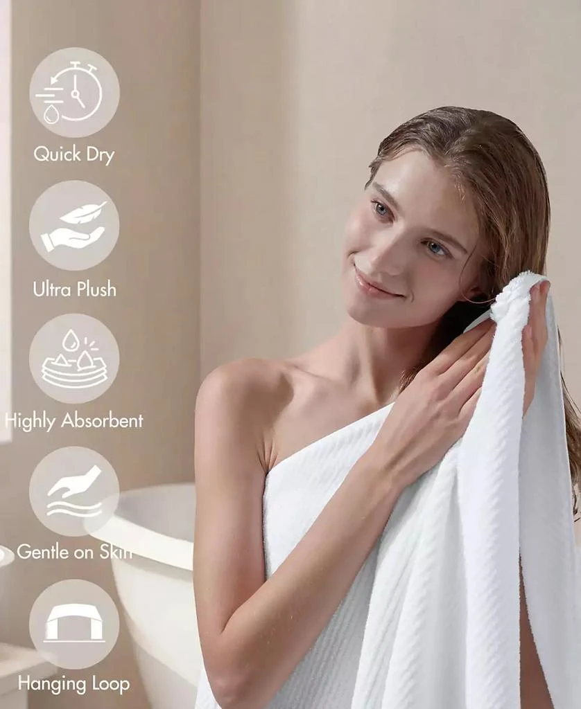 Madison Park Diagonal Ribbed Cotton 4-Pc. Bath Towel Set 27