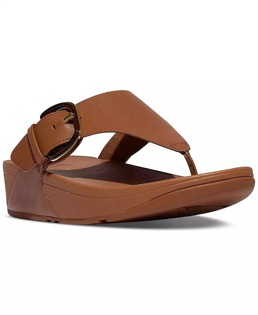 FitFlop Women's Lulu Resin-Buckle Leather Sandals