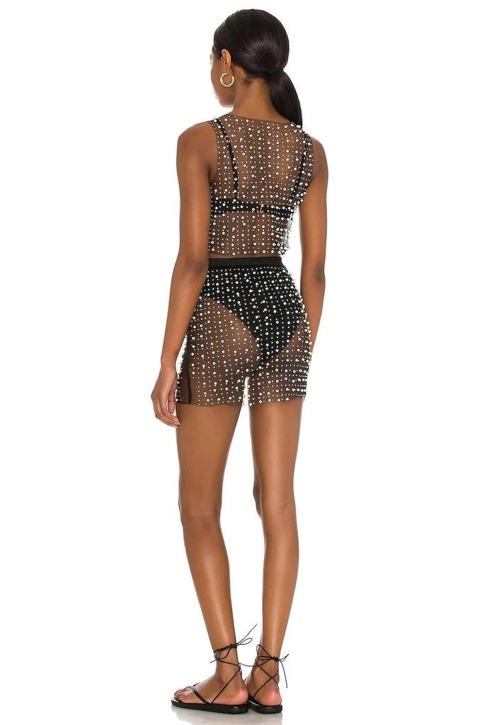 Beach Bunny Beach Bunny - Glitzy Girl Mesh Pearl Top And Skirt Set 3