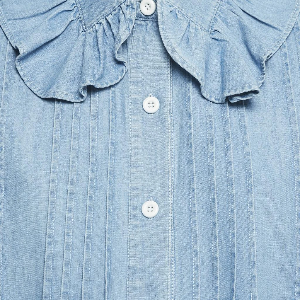 Chloé Chloe Blue Eternal Blue Denim Ruffled Blouse and Trousers Set S 3