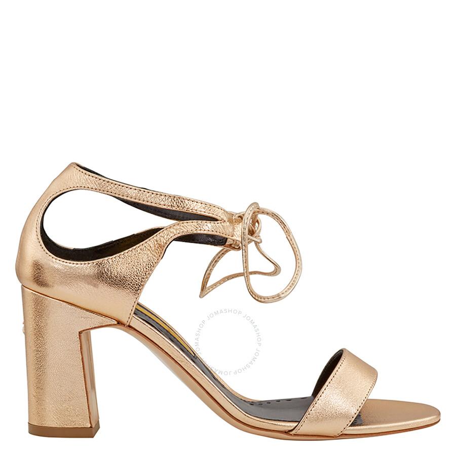 Rupert Sanderson Fairal Heel Sandal Gold tone