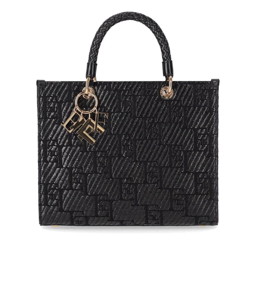 トートバッグ Elisabetta Franchi MEDIUM LOGO TOTE BAG ELISABETTA FRANCHI Elisabetta Franchi Logo Jacquard Medium