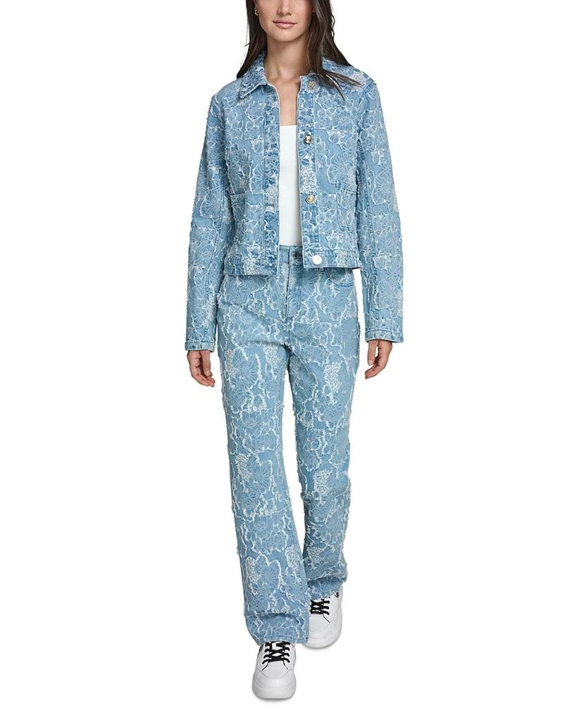 Karl Lagerfeld Paris Floral Denim Jacket 2