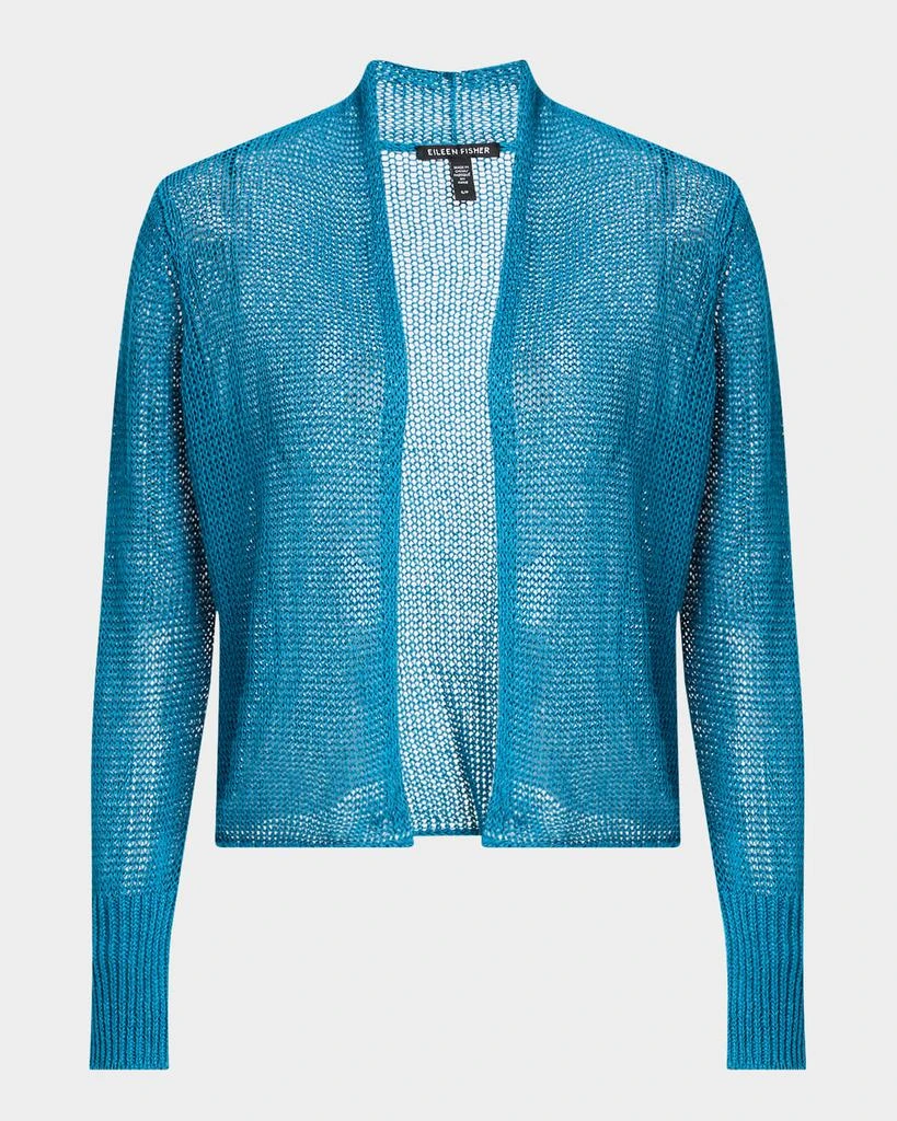 Eileen Fisher Petite Knit Organic Linen-Cotton Cardigan 1