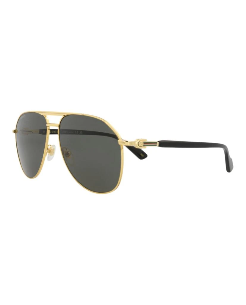 Gucci Aviator-Frame Metal Sunglasses 2