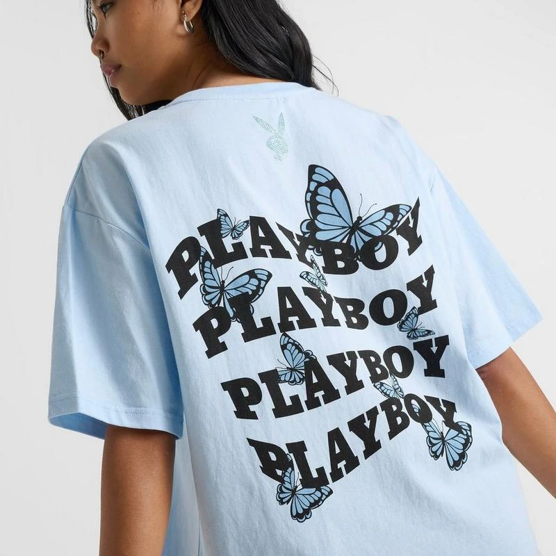 Playboy Women's Playboy Butterfly Wave Boyfriend T-Shirt 5